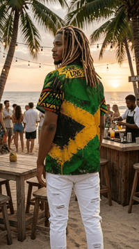 Image 3 of Jamaica - One Love Button Down Shirt