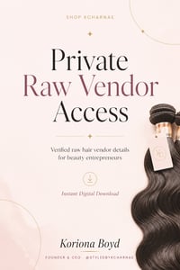  Private Raw Hair Vendor Guide- Instant Download