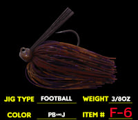 Image 8 of  Weedless Football Jig (Choose From Various Colors and Weights)