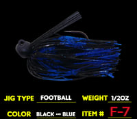 Image 9 of  Weedless Football Jig (Choose From Various Colors and Weights)