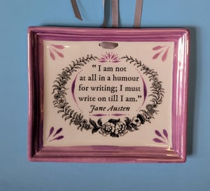 Jane Austen quotation wall plate