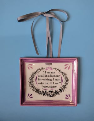 Jane Austen quotation wall plate