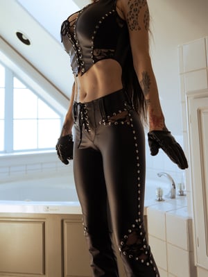 Image of Toxic Vision Hellbent black lace pants