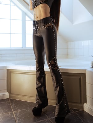 Image of Toxic Vision Hellbent black lace pants