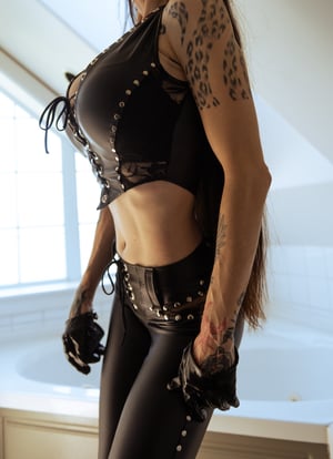 Image of Toxic Vision Hellbent lace up top