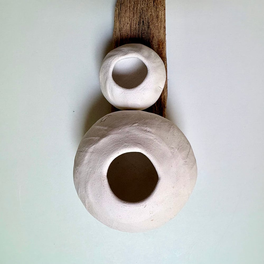 Image of Duo pinch pot wall piece