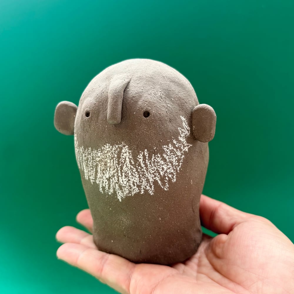 Image of Vulcan black clay Beardy guy 