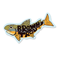 Image 1 of Funky Fish Brown Trout Sticker