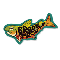 Image 1 of Funky Fish Brook Trout Sticker