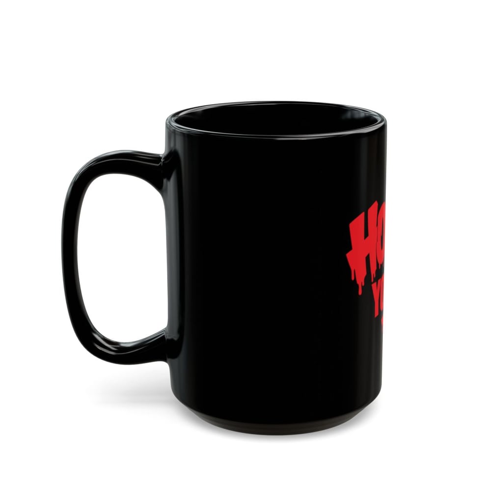 Image of Black Mug – Red "Hoes Mad? Your Honor" Graphic Coffee Mug