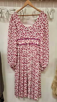 Image 3 of Vintage Late 60s Veronica by Rembrandt Pink Spotted Empire Line Dress (Size 8)