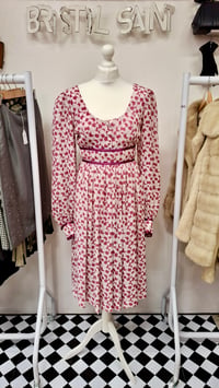 Image 1 of Vintage Late 60s Veronica by Rembrandt Pink Spotted Empire Line Dress (Size 8)