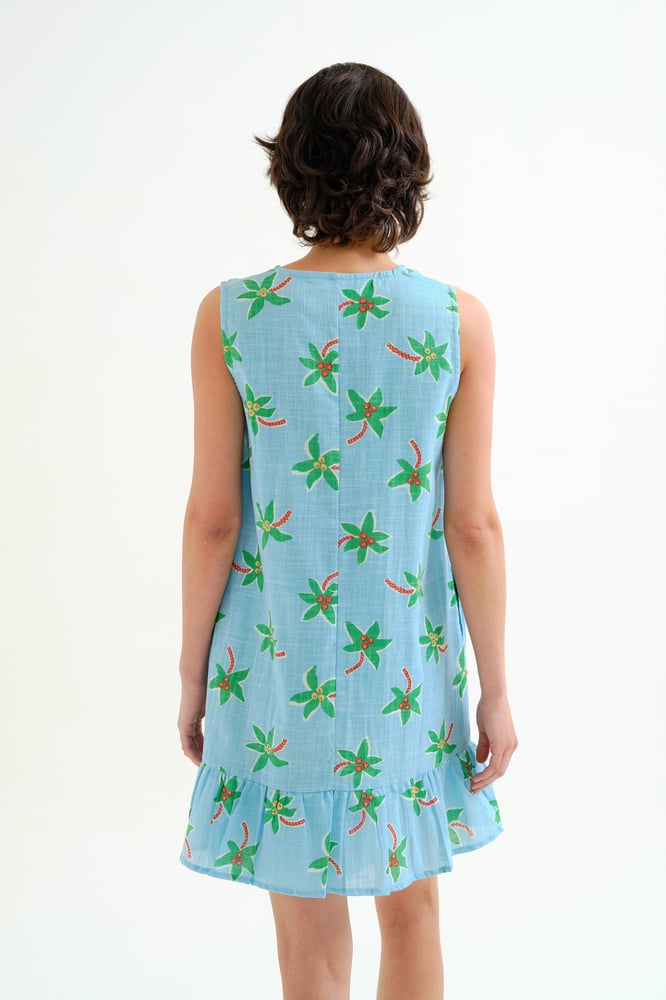 Image of Vestido corto estampado Palmeras 