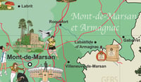 Image 3 of Affiche carte LANDES