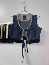 girabud denim crop vest