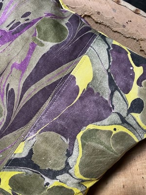 Image of hand marbled one of a kind pillow - no. 01