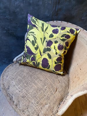 Image of hand marbled one of a kind pillow - no. 01
