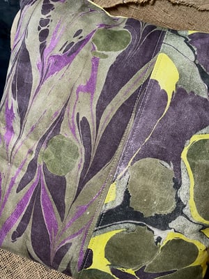 Image of hand marbled one of a kind pillow - no. 01