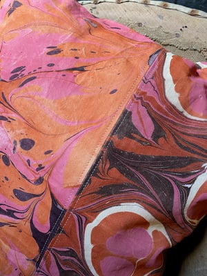 Image of hand marbled one of a kind pillow - no. 02