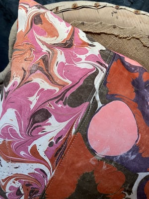 Image of hand marbled one of a kind pillow - no. 02