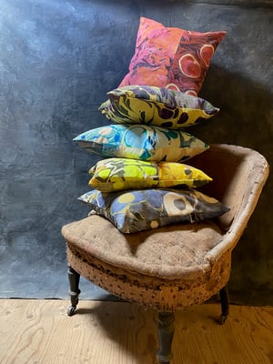 Image of hand marbled one of a kind pillow - no. 02