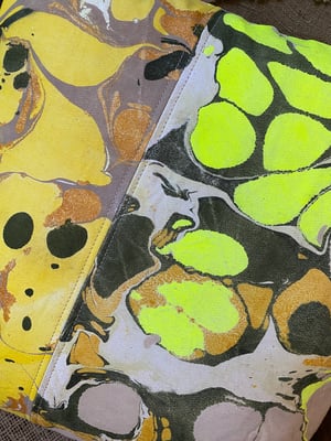 Image of hand marbled one of a kind pillow - no. 03