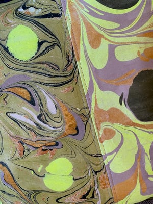 Image of hand marbled one of a kind pillow - no. 03