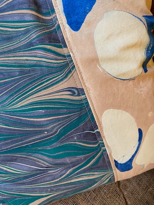 Image of hand marbled one of a kind pillow - no. 04