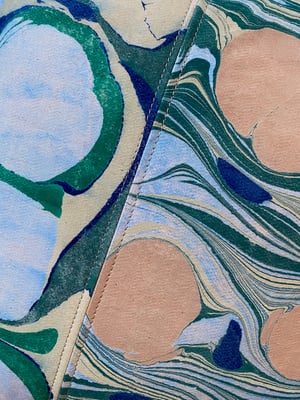 Image of hand marbled one of a kind pillow - no. 04