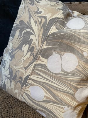 Image of hand marbled one of a kind pillow - no. 05