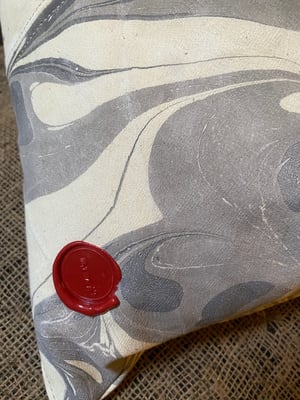 Image of hand marbled one of a kind pillow - no. 05