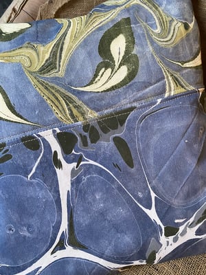 Image of hand marbled one of a kind pillow - no. 06