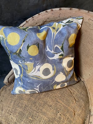 Image of hand marbled one of a kind pillow - no. 06