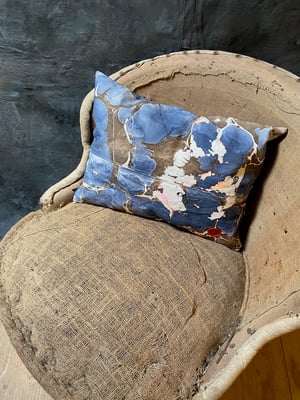Image of hand marbled one of a kind pillow - no. 07