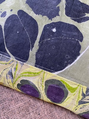 Image of hand marbled one of kind pillow - no. 08