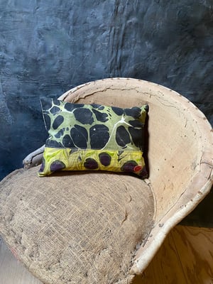 Image of hand marbled one of kind pillow - no. 08