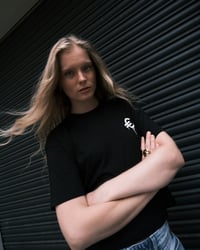 Image 4 of BLACK CROPPED T-SHIRT