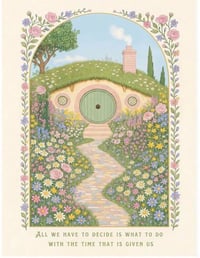 Lienzo Tolkien Casa Hobbit