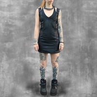 Image 1 of ANAKONDA DRESS | SUEDINE & PETROL PRINT VERSION