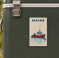 Image 2 of Maine Lobster Boat Magnet - Acrylic Magnet