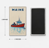 Image 3 of Maine Lobster Boat Magnet - Acrylic Magnet