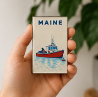 Image 5 of Maine Lobster Boat Magnet - Acrylic Magnet