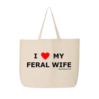 PRE-ORDER: Poets Square Cats "I Love My Feral Wife" Tote