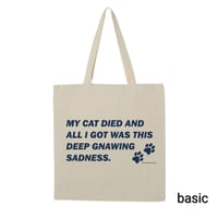 Image 3 of PRE-ORDER: Poets Square Cats "Sadness" Tote