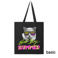 Image 3 of PRE-ORDER: Poets Square Cats Sad Boy Summer Tote
