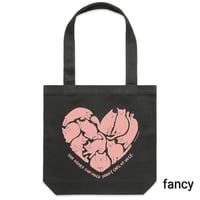 Image 2 of PRE-ORDER: Poets Square Cats "Cat of my Heart" Tote