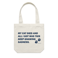 Image 1 of PRE-ORDER: Poets Square Cats "Sadness" Tote
