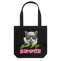 Image 1 of PRE-ORDER: Poets Square Cats Sad Boy Summer Tote