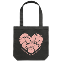 Image 1 of PRE-ORDER: Poets Square Cats "Cat of my Heart" Tote