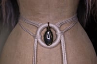 Image 1 of Natural linen labradorite belt